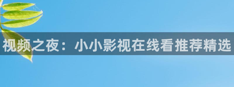 极速影院精简版最新版：视频之夜：小小影视在线看推荐精选